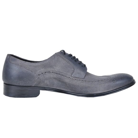 Dolce & Gabbana - Suede Business Wingtip Derby Shoes Gray EUR 42,5 - Picture 1 of 4